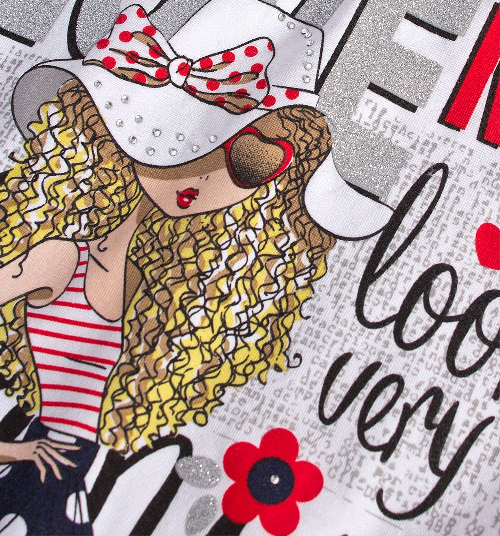 Dívčí tričko Mix´nMATCH GLAMOUR LOOK bílé Velikost: 122 - obrázek 4