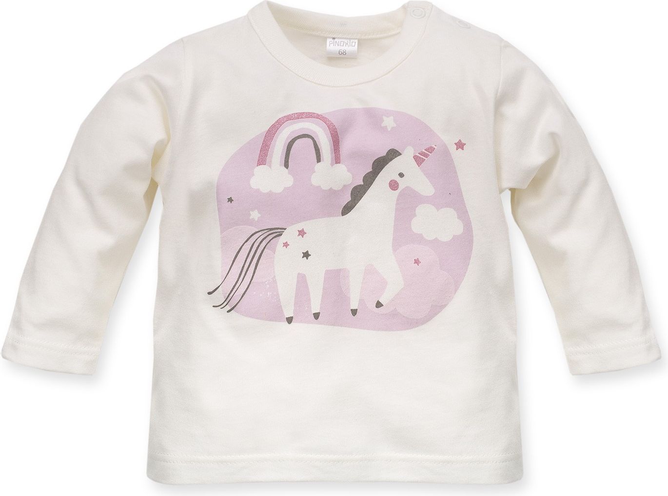 PINOKIO Triko Unicorn vel. 68 – ecru - obrázek 1