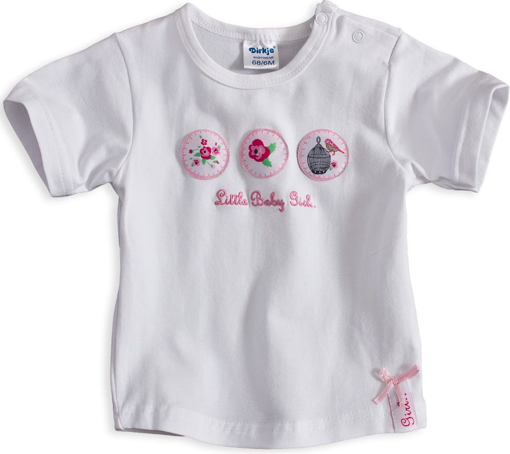 Kojenecká dívčí souprava DIRKJE LITTLE BABY bílá Velikost: 56 - obrázek 2