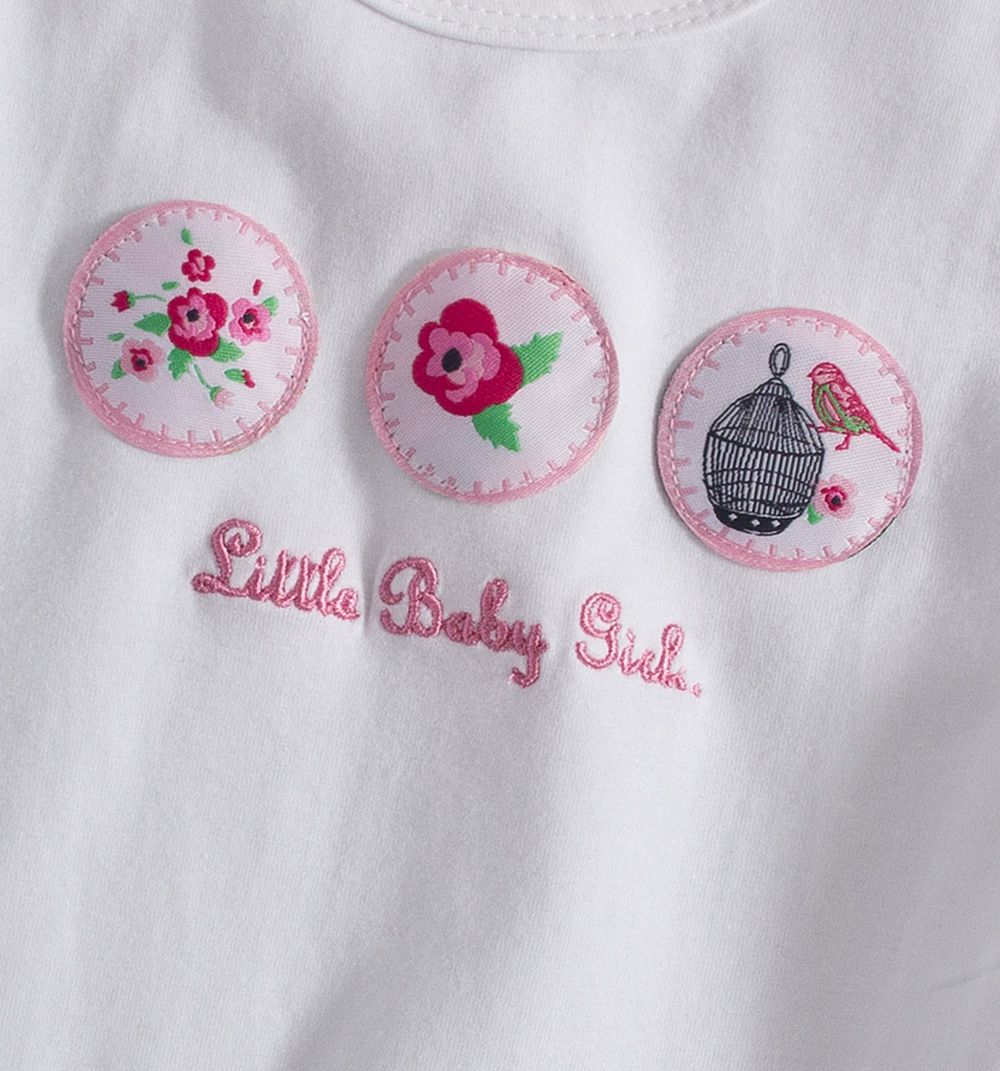 Kojenecká dívčí souprava DIRKJE LITTLE BABY bílá Velikost: 56 - obrázek 5