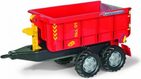 Vlečka za traktor vyklápěcí červená - obrázek 1
