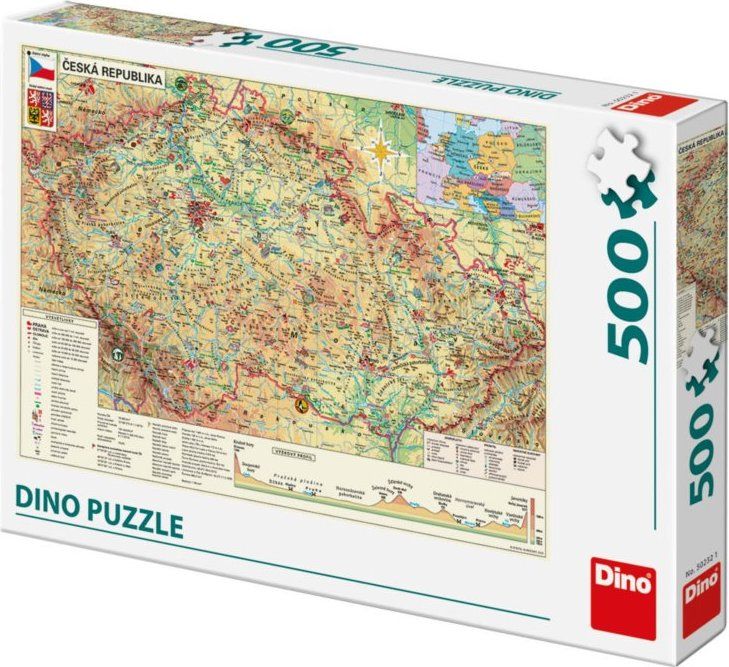 DINO Puzzle Mapa České republiky 500 dílků - obrázek 2