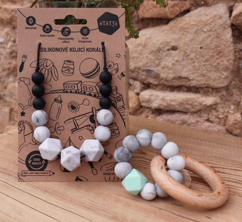 Silikonové kousátko Grace mint donut - obrázek 2