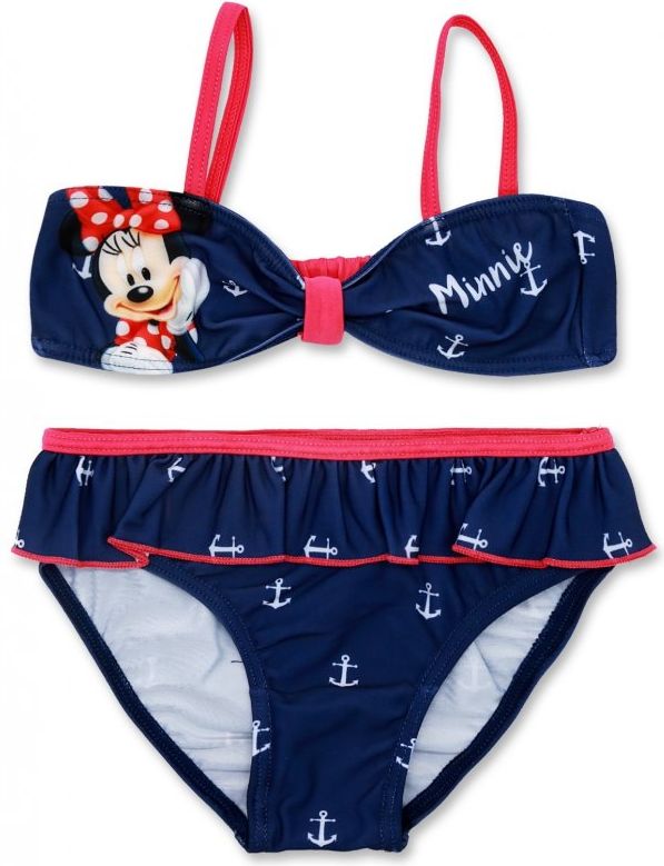 Setino · Dívčí dvoudílné plavky / bikiny Minnie Mouse - Disney - modré EU 128 - obrázek 1