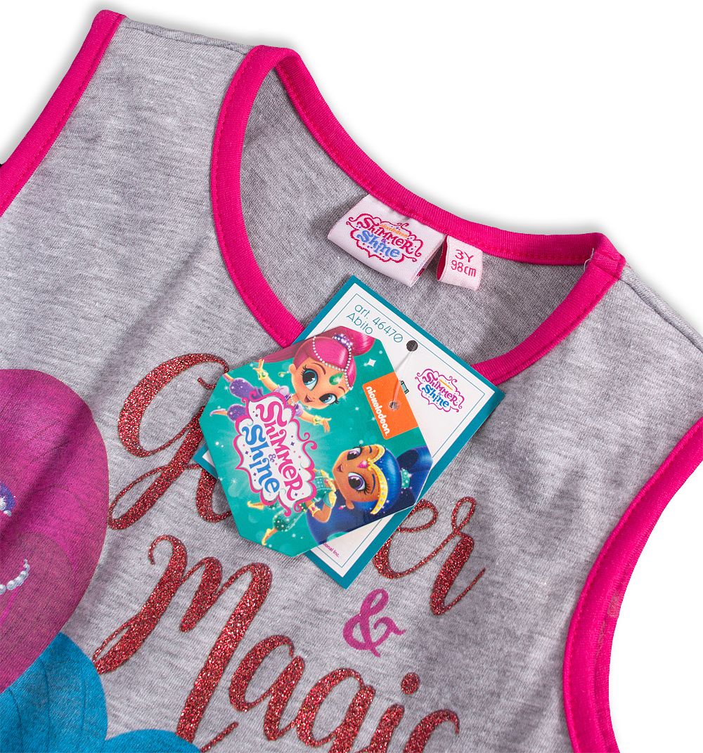 Dívčí letní šaty SHIMMER & SHINE GLITTER šedé Velikost: 110 - obrázek 3