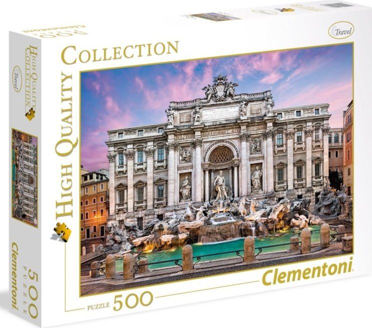 CLEMENTONI Puzzle Fontána di Trevi, Itálie 500 dílků - obrázek 2