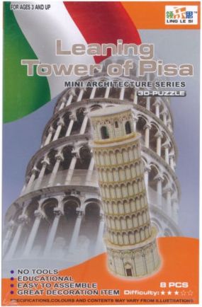 LING LE SI 3D puzzle Šikmá věž v Pise 8 dílků - obrázek 1