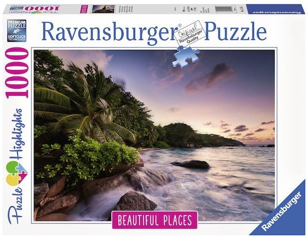 Puzzle Ostrov Praslin Seychelly 1000 dílků - obrázek 1