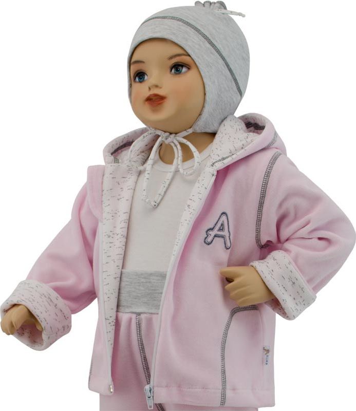 ESITO Dětská jarní/podzimní bunda Adam, růžová, vel. 56 - obrázek 1