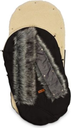 Zimní fusak do kočárku Sensillo ESKIMO BERÁNEK s kožešinou graphite - obrázek 3