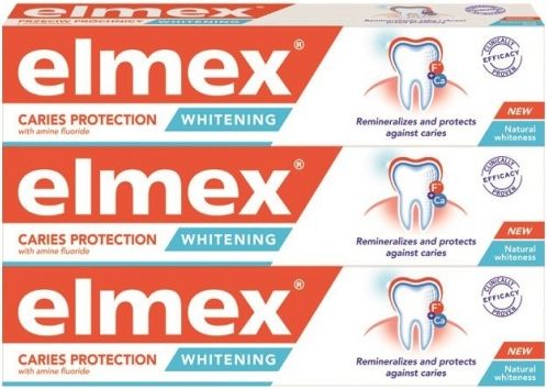 Elmex Zubní pasta Caries Protection Whitening Tripack 3 x 75 ml - obrázek 1