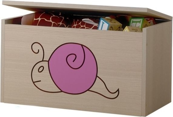 BabyBoo BabyBoo Box na hračky, truhla Šnek růžový - obrázek 1