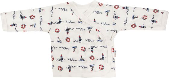 Mamatti Novorozenecká košilka Maják - zapínání bokem, bílá, vel. 62 - obrázek 1