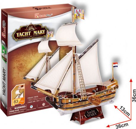 CUBICFUN 3D puzzle Jachta Mary 83 dílků - obrázek 1
