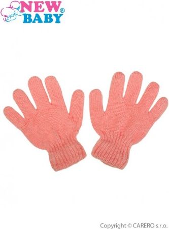 Dětské zimní rukavičky New Baby světle růžové, Růžová, 110 (4-5r) - obrázek 1