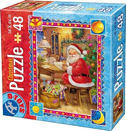 D-TOYS Puzzle Santa u stolu 48 dílků - obrázek 1