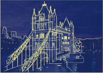 Zářící Tower Bridge 1000 NEON - obrázek 3