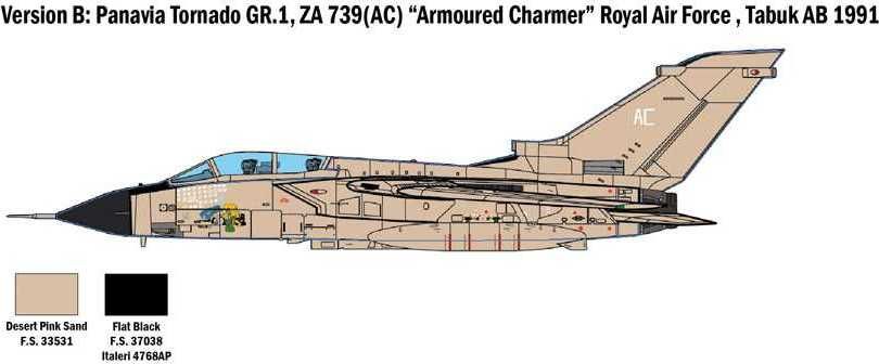 ITALERI Model Kit letadlo 2783 - TORNADO GR.1/IDS - GULF WAR (1:48) - obrázek 3