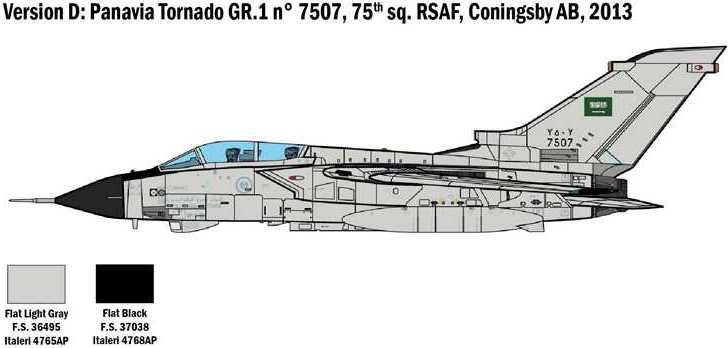 ITALERI Model Kit letadlo 2783 - TORNADO GR.1/IDS - GULF WAR (1:48) - obrázek 5