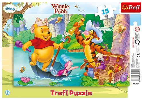 TREFL Puzzle Medvídek Pú: Hledání pokladu 15 dílků - obrázek 1