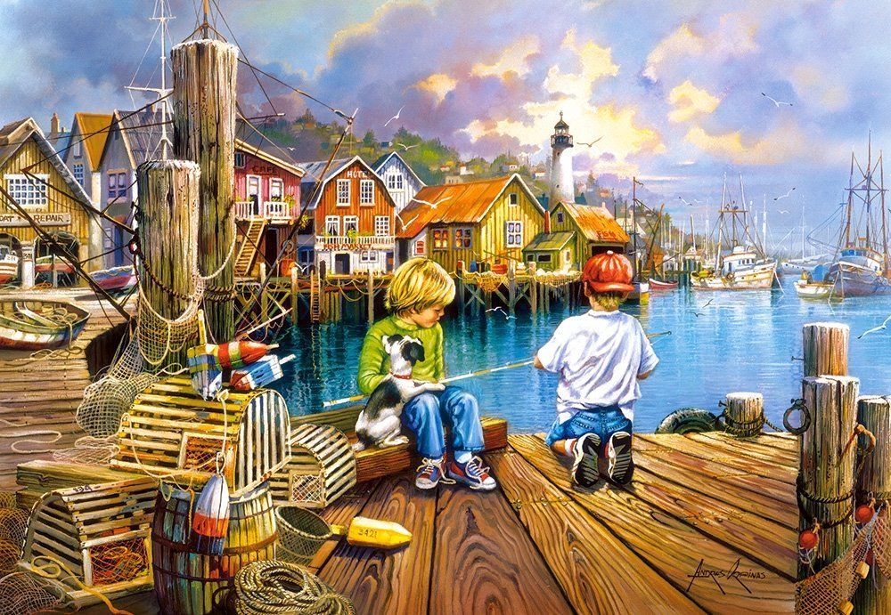 CASTORLAND Puzzle V přístavu 1000 dílků - obrázek 1