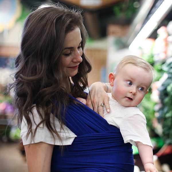 BOBA Nosič dětí / šátek Boba Wrap Bamboo Dark Blue - obrázek 1