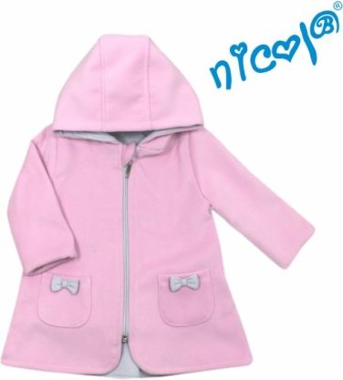 Dětský kabátek/bundička Nicol, Baletka - růžová, Velikost koj. oblečení 80 (9-12m) - obrázek 1