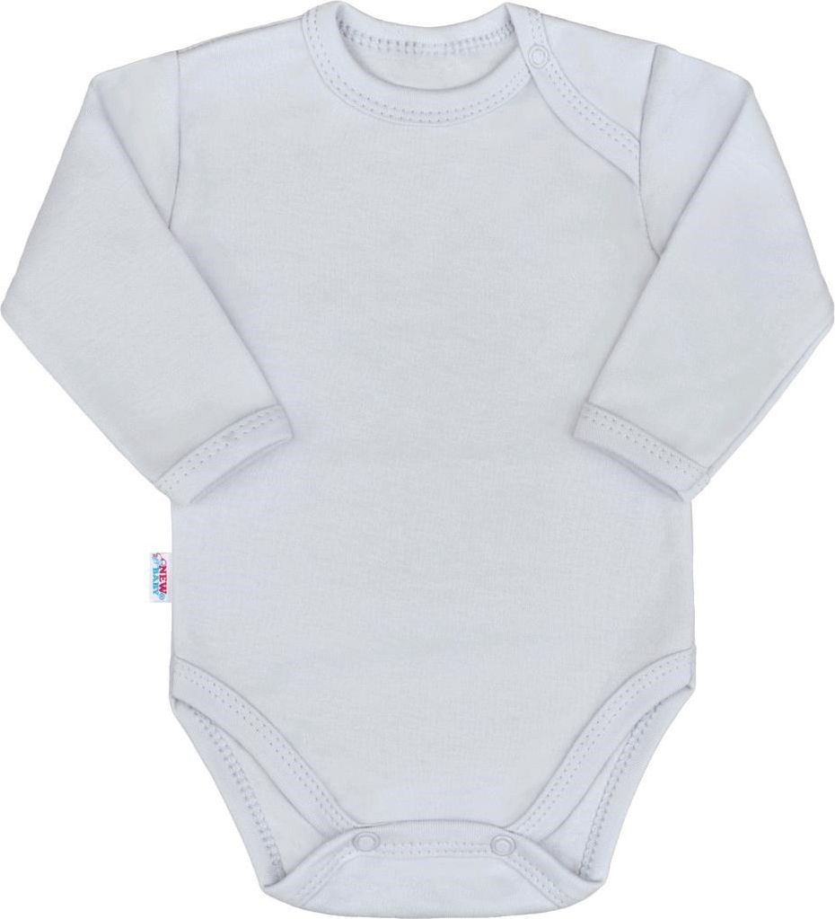 Kojenecké body s dlouhým rukávem New Baby Pastel šedé 86 (12-18m) - obrázek 1