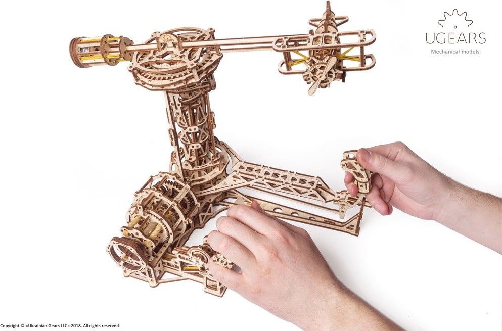 Ugears 3D dřevěné mechanické puzzle Létajicí stroje - obrázek 3
