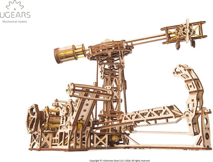 Ugears 3D dřevěné mechanické puzzle Létajicí stroje - obrázek 5