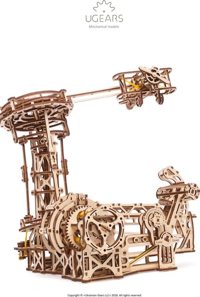 Ugears 3D dřevěné mechanické puzzle Létajicí stroje - obrázek 8