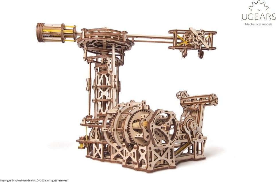 Ugears 3D dřevěné mechanické puzzle Létajicí stroje - obrázek 9