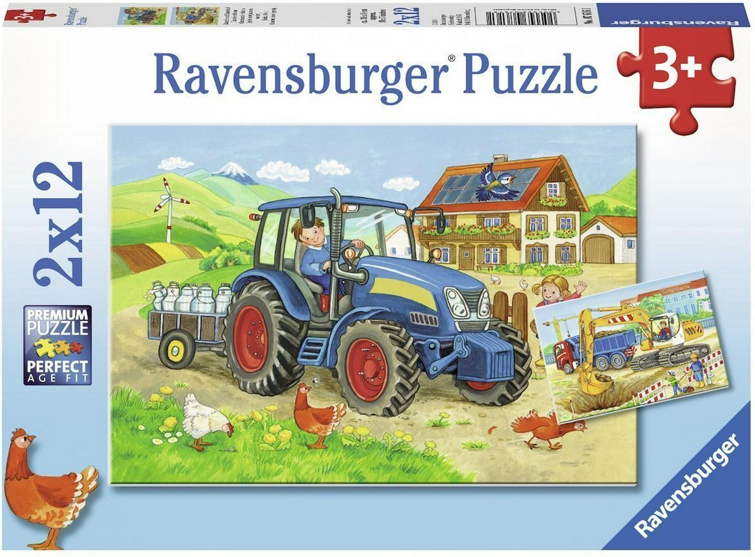 Puzzle Staveniště a dvůr 2x12 dílků - obrázek 1