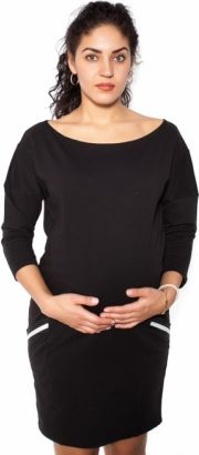 Be MaaMaa Těhotenská šaty Bibi - černé - M - obrázek 1