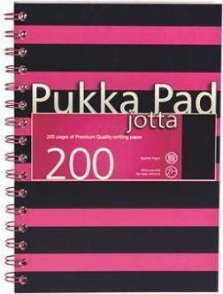 Blok "Navy Jotta", A5, růžová, linkovaný, 100 listů, spirálová vazba, PUKKA PAD - obrázek 1