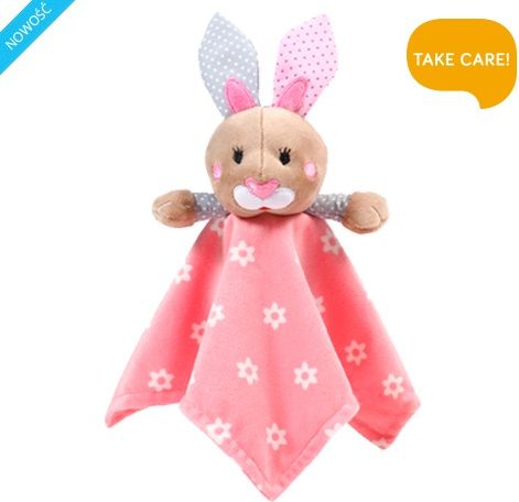 BABYONO Deka králíček + mazlíček 75x100 cm – růžová - obrázek 2