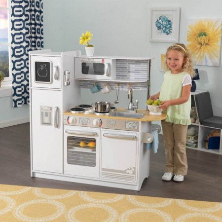 KIDKRAFT Moderní dřevěná kuchyňka Uptown - bílá - obrázek 1