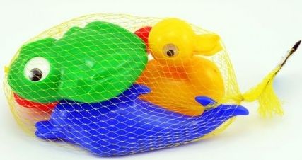 Směr Plavací sada zvířátka do vany plast 4ks v síťce 20x14x7cm 12m+ - obrázek 2
