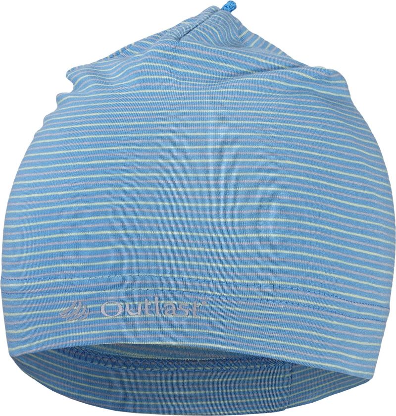 LITTLE ANGEL Čepice tenká pruh Reflex Outlast® vel. 3, 42-44 cm – pruh modrožlutý - obrázek 1