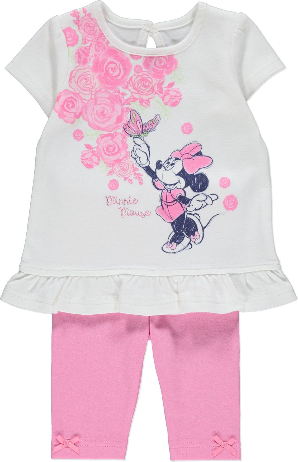 Kojenecké tričko a legíny GEORGE, růžové, motiv Minnie Mouse Velikost: 62 - 68cm (3 - 6 měsíců) - obrázek 1