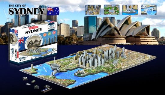 4D Cityscape 3D puzzle Time panorama Sydney 1023 ks - obrázek 1