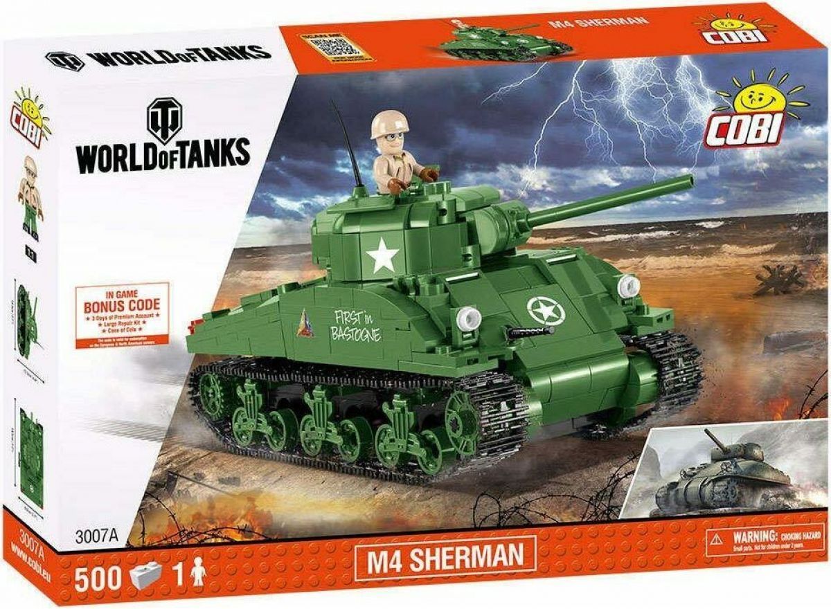 Cobi Malá armáda 3007A World of Tanks M4 Sherman A1 - obrázek 1