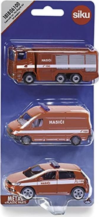 SIKU česká verze - set hasičská sada 3 aut - obrázek 1