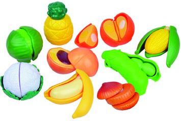 Teddies Krájecí ovoce a zelenina plast 28ks na blistru - obrázek 3