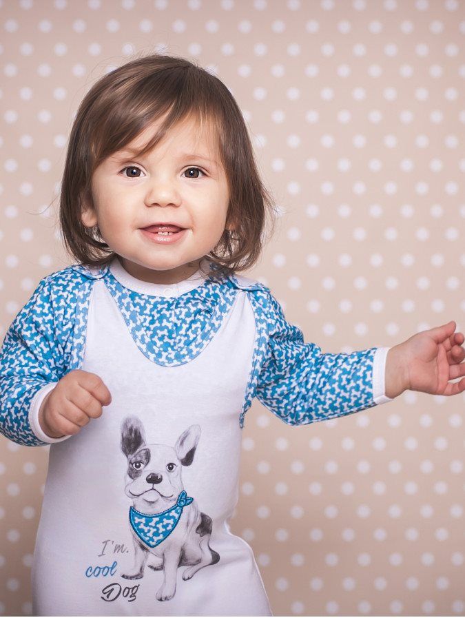 2-dílná kojenecká souprava Koala Cool Dog růžová 80 (9-12m) - obrázek 3