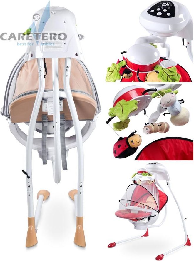 Kojenecká houpačka CARETERO Bugies Red - obrázek 2