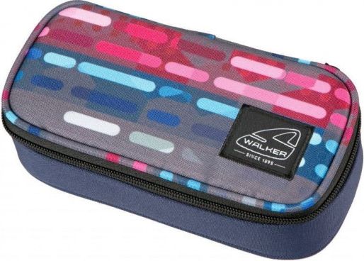 WALKER Školní pouzdro CLASSIC Lines Blue Pink - obrázek 1