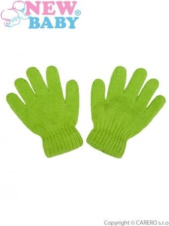 Dětské zimní rukavičky New Baby světle zelené, Zelená, 104 (3-4r) - obrázek 1