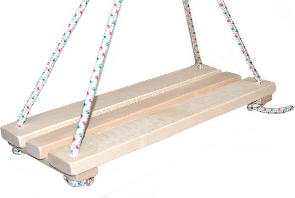 Teddies Houpačka/Houpací prkénko dřevo přírodní 46x19cm nosnost 80kg v sáčku - obrázek 2