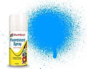 Humbrol sprej akryl AD6210 - Fluorescent Blue - obrázek 1